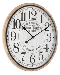 [B0181892] 2x Orologio da parete in legno D.60x4.5h
