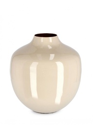 [B0184673] Vaso velma beige D.25x28h in metallo