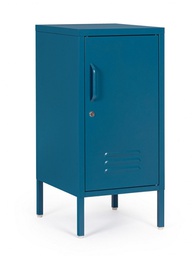 [B0746920] Comodino blu 40x35x76h in acciaio