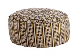 [B0463868] Pouf nero tulipano rombo D.65x25h