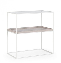 [B0747203] Mobiletto 2P in vetro 55x35x62.5