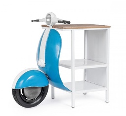 [B0747020] Consolle bar blu in legno 104x94x65