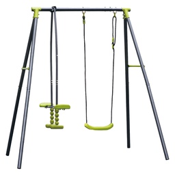 [DFL6132251]  Altalena Con Cavalcabile Baby Swing Set 2 Posti - Cm 195 X 153 X H 195 Lif
