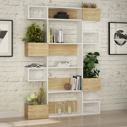 [FZ96968] Libreria bianco rovere 120x171 cm