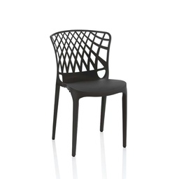 [FZ99414] Sedia nera avvolgente 48,5x46,6x82,2 cm