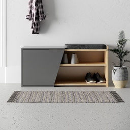 [FZ101227] Panca scarpiera rovere antracite 47x104x37