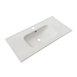 [FZ101878] Lavabo da appoggio 101x46.5x14 cm bianco