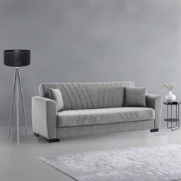 [FZ101682] Divano letto 3 posti 210x78x78 cm grigio