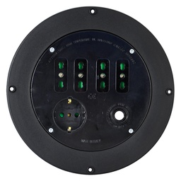 [DFL8091570]  Disco Per Avvolgicavo 4 Prese 2P+T 16A Bipas.+ 1 Schuko Fanton