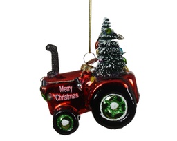 [20184740] Albero di vetro rosso per auto 8,3x5,7x9,7 cm