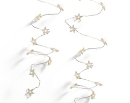 [20184908] Micro luci LED fisse 195 cm argento/bianco caldo
