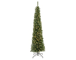[20184965] Albero matita pino verde bianco 180cm x 50cm