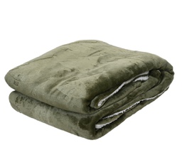 [20185040] Coperta poliestere albero verde scuro 130x170cm