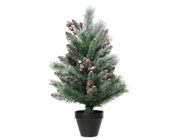 [20185090] Mini albero con bacche e pigne 42x60 cm