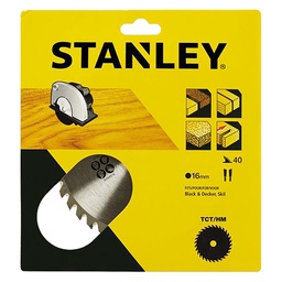 [DFL5013776]  Lama Per Sega Circolare Denti Medi Diam. 170 Mm - Foro 16 Mm Stanley