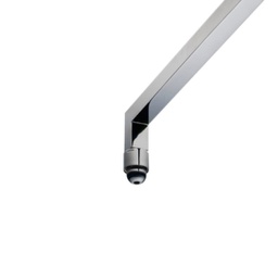 [KB-B2020200000335] Braccio doccia quadrato in ottone cromato