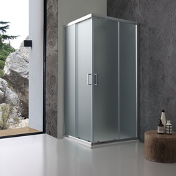 [KB-B2030110400379] Box doccia 80x80 quadrato cristallo opaco