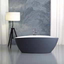 [KB-B2030600000222] Vasca da bagno freestanding grigia moderna
