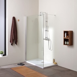 [KB-B2030611200122] Box doccia walk-in 120 cristallo trasparente 8mm