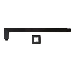 [KB-B2020200001335] Braccio doccia quadrato soffione nero opaco