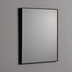 [KB-B3010641000125] Specchio 60x80 con telaio in PVC nero opaco