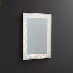 [KB-B3010641000139] Specchio rettangolare 50x70 con led