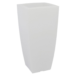 [DFL6126860]  Vaso Quadro Stilo Lamp Cm 40X40Xh.90 Lt.20 Ghiac.-Luc.Bia. Teknoplast