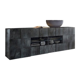 [FZ88029MAG] (3c) Madia 2 ante 4 cassetti in finitura ossido L.241 P.43 H.84 cm(ARTICAM2A4COS)