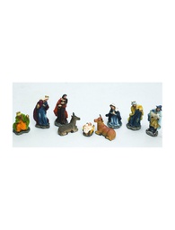 [20101410] Natività in resina 11 cm - 9 pezzi