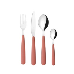 [2015555] Coltello da tavola in acciaio inox terra cotta