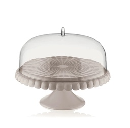 [2020574] Alzata grande con campana grigio tortora 36 cm