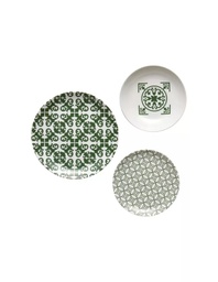 [2020562] Set di 6 posti tavola in maiolica smeraldo