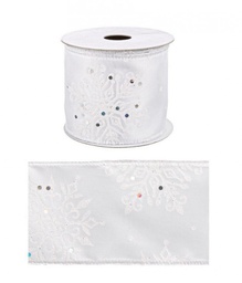 [B0915436] 12x Nastro Bianco Fiocco Neve 4M Display12