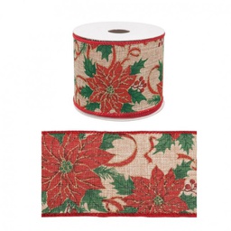 [B0922862] 12x Nastro Classic Poinsezia 4M Display12