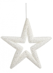 [B0933056] 12x Pendaglio Angelica Stella Bianco L