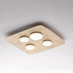 [BL243-PL4-ORO] Plafoniera bianca 4 luci Ø 45 cm