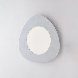 [BL327-ARG] Plafoniera triangolare 40x5 cm argento antico