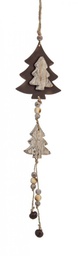 [B0914885] 12x Pendaglio Country Pino Double Rusty