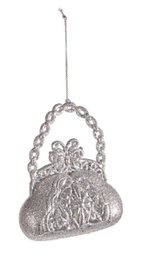 [B0912593] 12x Pendaglio Moda Borsetta Argento
