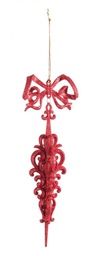 [B0912661] 12x Pendaglio Moda Decor Rosso