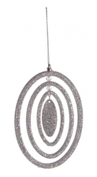 [B0912626] 12x Pendaglio Moda Ovale Argento