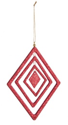 [B0912622] 12x Pendaglio Moda Rombo Rosso
