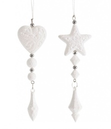 [B0907247] 12x Pendaglio Vogue Frenzy Bianco Ass