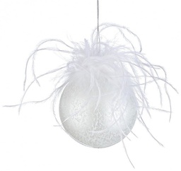 [B0927434] 12x Pendaglio Vt Plumette Bianco D80
