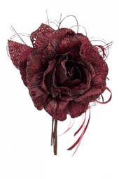 [B0925441] 12x Pick Rosa Holly Bordeaux