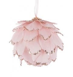 [B0936088] 12x Sfera Karol Piume C-Glitter Rosa D80