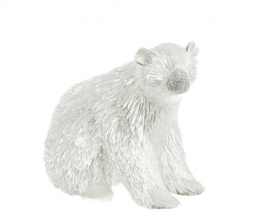[B0927235] 2x Orso Essence Bianco Seduto