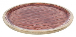 [B0933450] 2x Piatto Decorativo Mangus Rosso