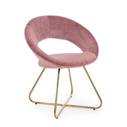 [B0735241] 2x Poltrona Vanity Oro in velluto rosa