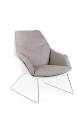 [OM/451/GC]  Poltrona in polipropilene grigio chiaro 85 cm x 74 cm H. 86 cm